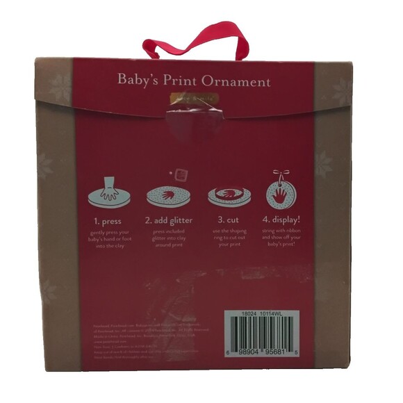Kate & Milo Baby's Hand or Foot Print Ornament New Christmas Baby's first Gift - Picture 2 of 2